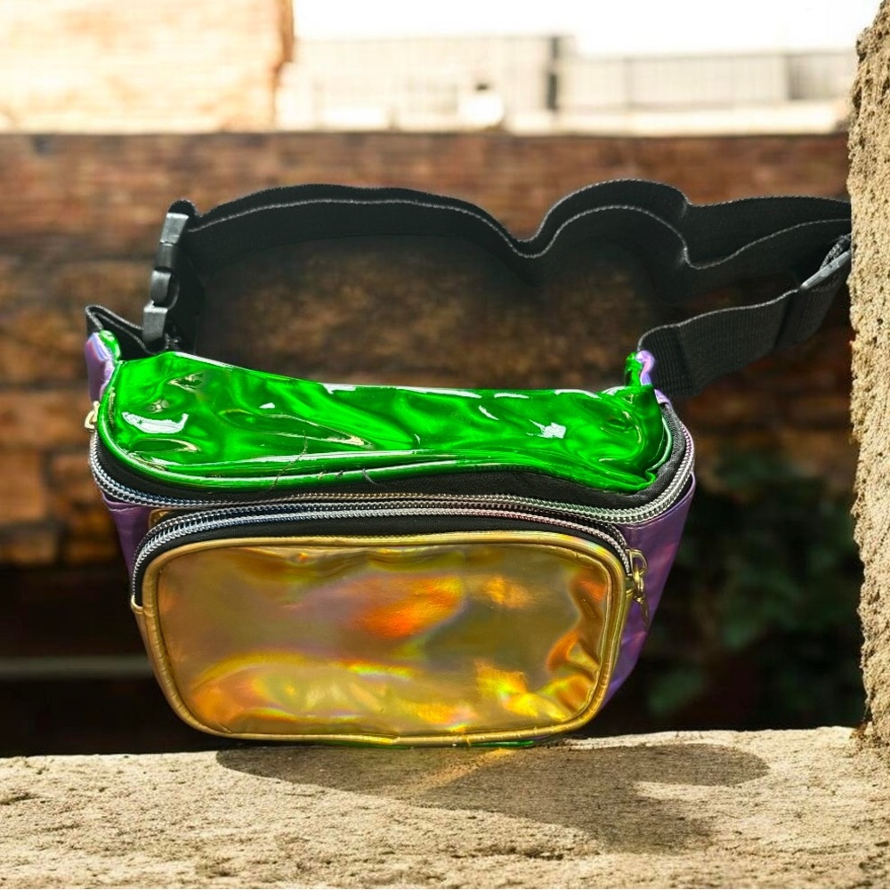 2 Mardi Sequin and Holographic Fanny Packs - Picture 2 of 11